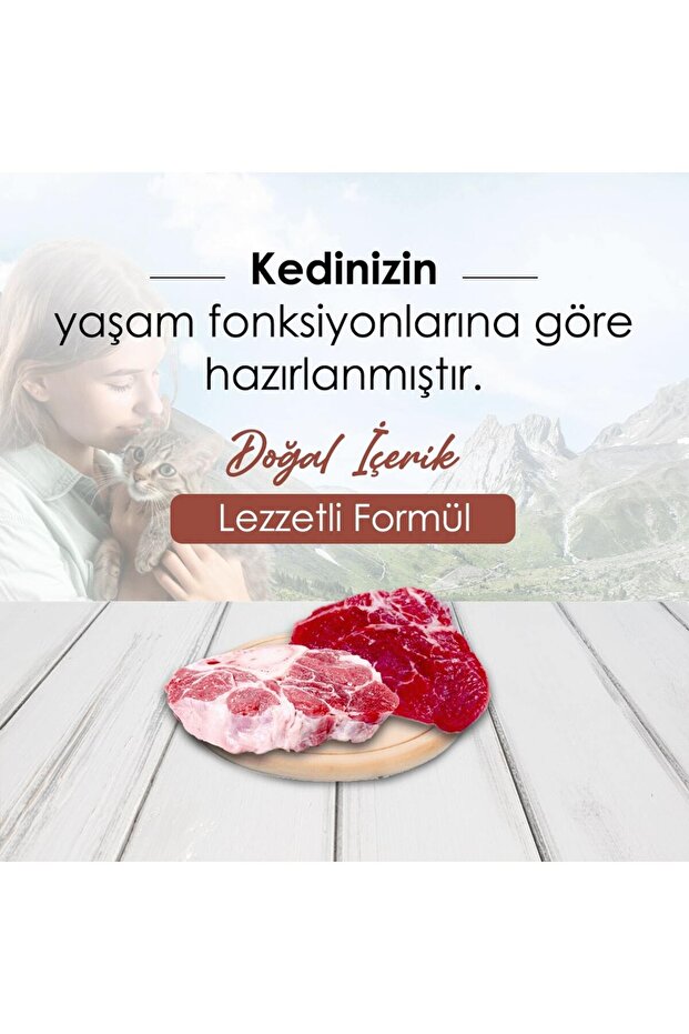 PatiliEv Bonnie Basic Biftekli Yetişkin Kedi Maması 10 Kg MamaPlus