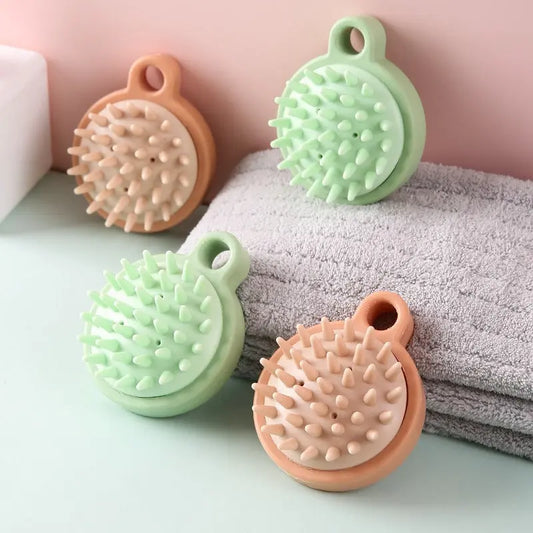 Household Shampoo Comb Head Brush Silicone Shampoo Massage Brush ShopaVibe