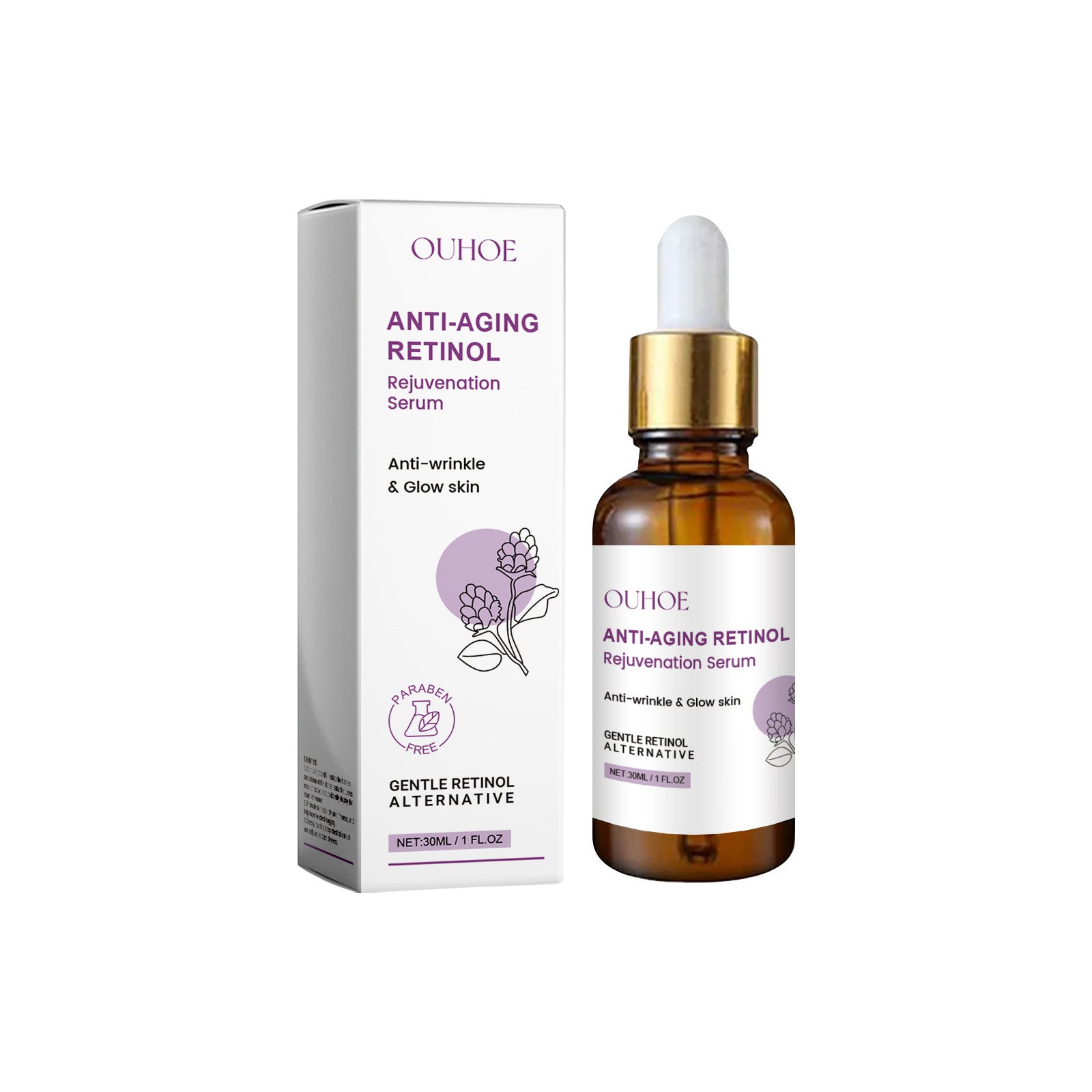 Bakuchiol & Retinol Rejuvenation Serum – Anti-Aging, Hydrating & Brightening
