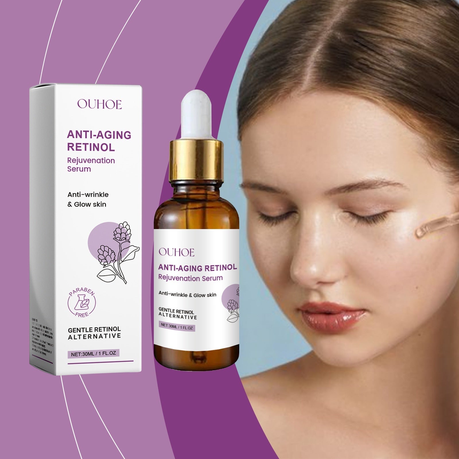 Bakuchiol & Retinol Rejuvenation Serum – Anti-Aging, Hydrating & Brightening