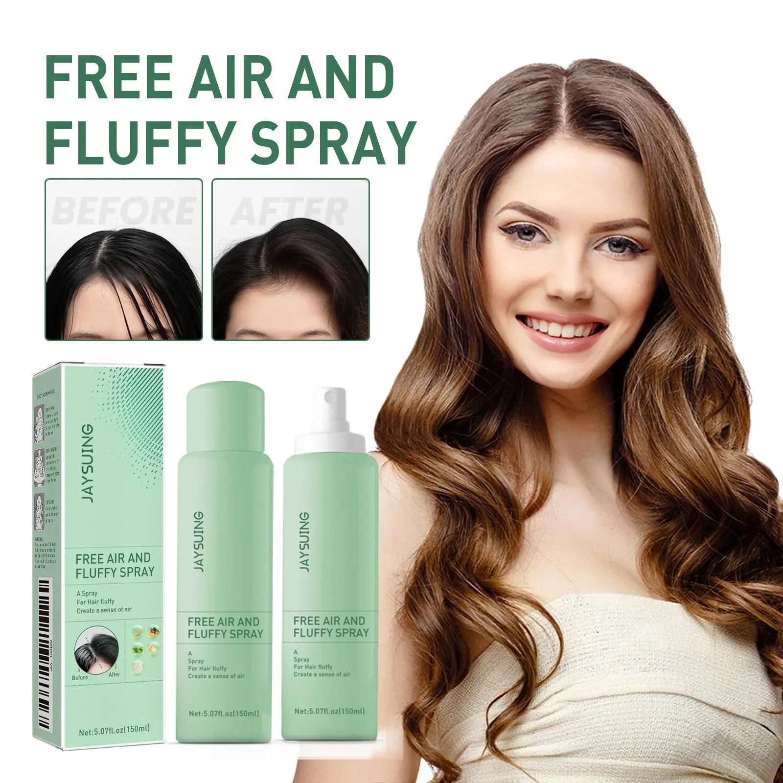 Hair Fluffy Spray Oil Head Fluffy Refreshing Spray Lazy Wash-free Dry Hair Spray ShopaVibe