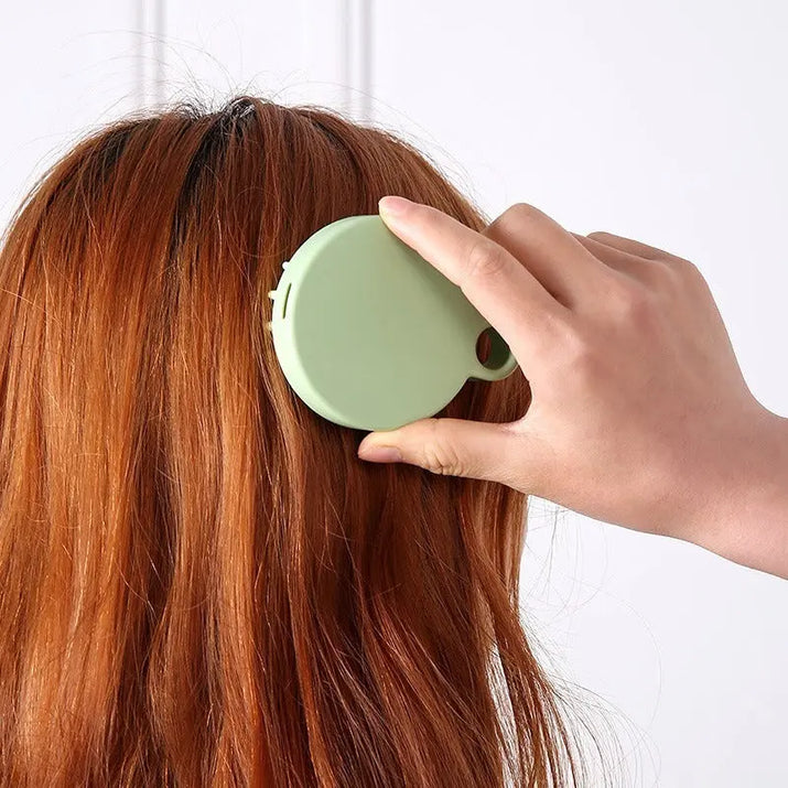 Household Shampoo Comb Head Brush Silicone Shampoo Massage Brush ShopaVibe