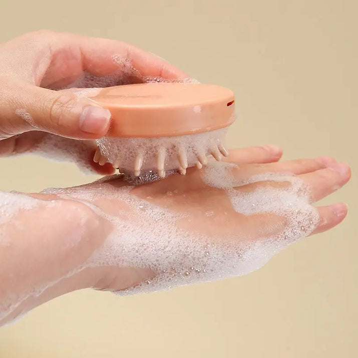 Household Shampoo Comb Head Brush Silicone Shampoo Massage Brush ShopaVibe