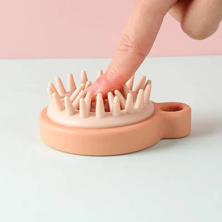 Household Shampoo Comb Head Brush Silicone Shampoo Massage Brush ShopaVibe