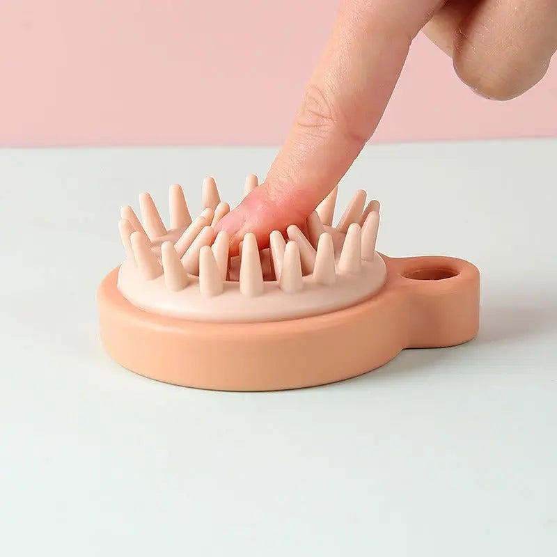 Household Shampoo Comb Head Brush Silicone Shampoo Massage Brush ShopaVibe