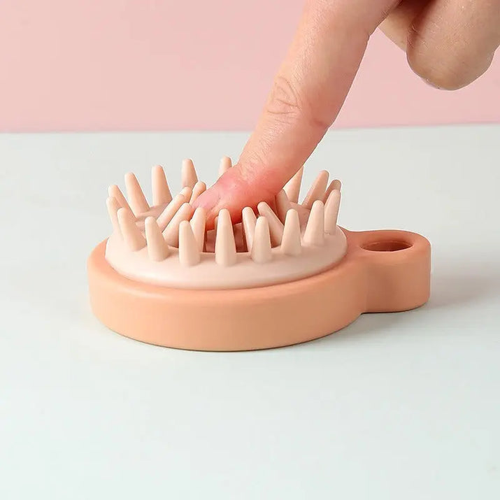 Household Shampoo Comb Head Brush Silicone Shampoo Massage Brush ShopaVibe