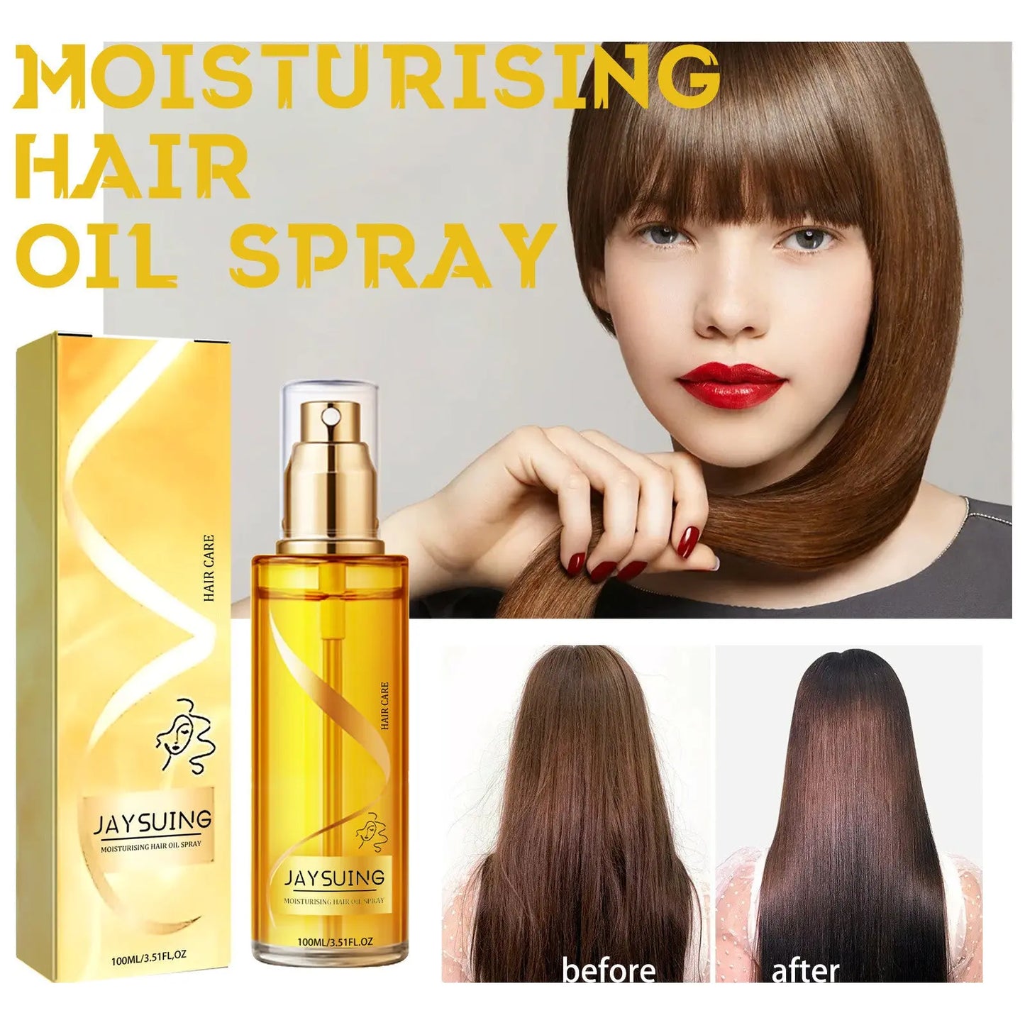 Hair Care Essential Oil Spray Moisturizing And Smooth ShopaVibe