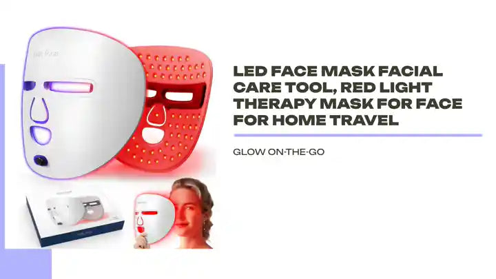 LED Face Mask Facial Care Tool, Red Light Therapy Mask For Face For Home Travel by@Outfy